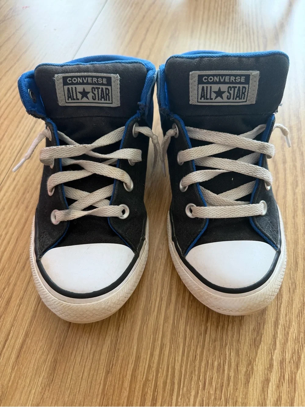 Converse Kids Black and Navy  Mid-Top Sneakers